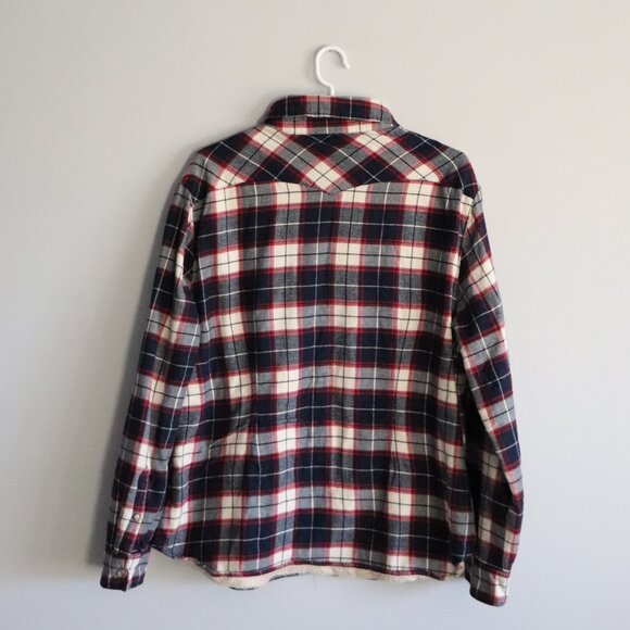 Jachs Girlfriend Womens Sz XL Plaid Snap Button Flannel Comfy Fleece Sweater - Picture 2 of 12